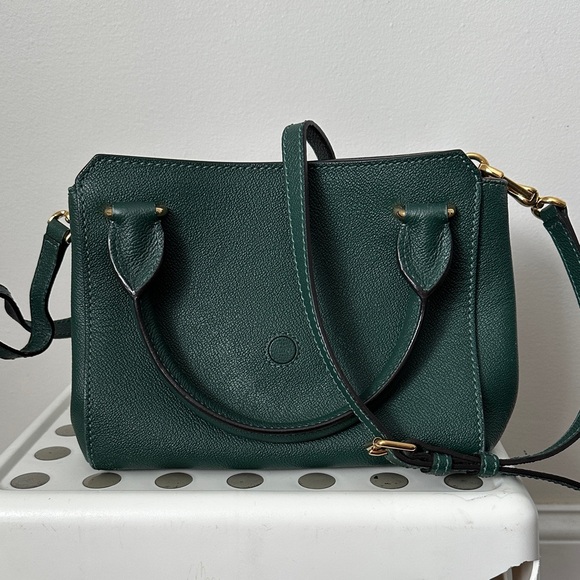 Burberry Forest Green Satchel with Gold Accent - Picture 6 of 7